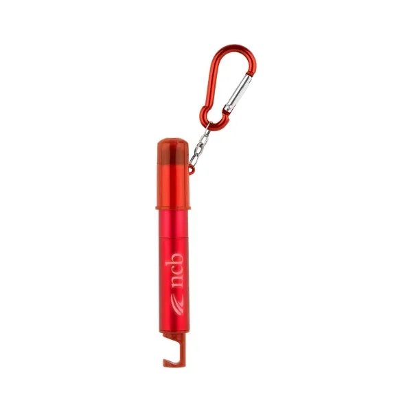 4-in-1 multi-functional pen with color matching carabiner.... from ASI 88060 Snugz/USA Inc / Sweda®