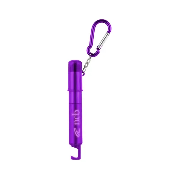 4-in-1 multi-functional pen with color matching carabiner.... from ASI 88060 Snugz/USA Inc / Sweda®