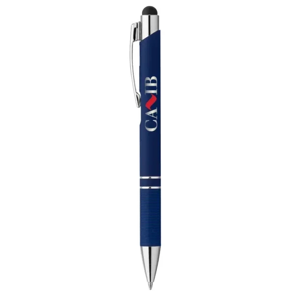 Steinway soft touch metal pen with a stylus tip, textured grip,... from ASI 88060 Snugz/USA Inc / Sweda®
