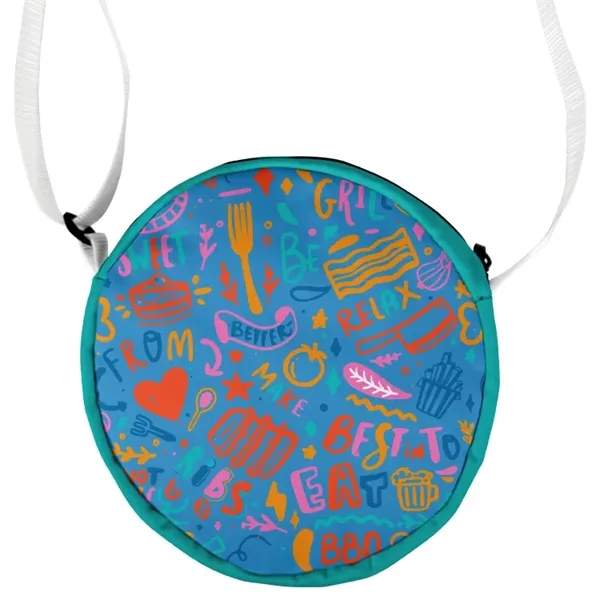 USA made crossbody bag with full color front and back, adjustable... from ASI 67557 LimeLight Ent