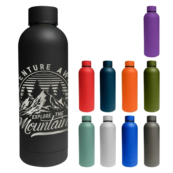 17-ounce stainless steel bottle with double-wall construction, wide mouth opening and... from ASI 61125 Hit Promotional Products / Hit®