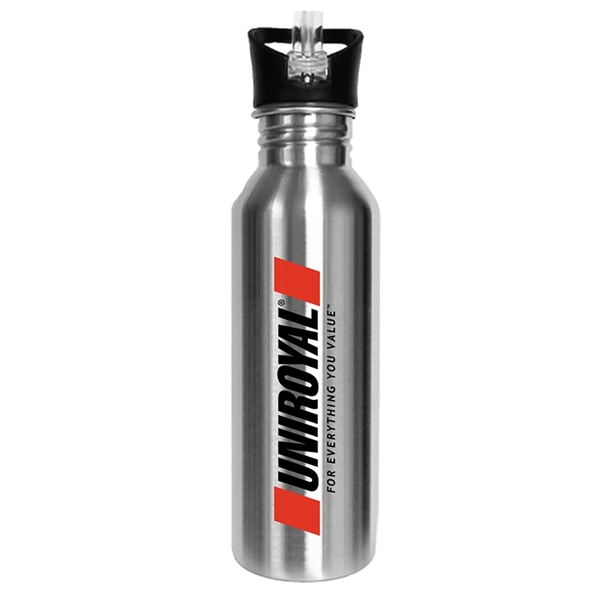 25 oz stainless steel sports bottle. 1 3/4" wide mouth. Carabiner... from ASI 30112 ACE Products / Ace Line