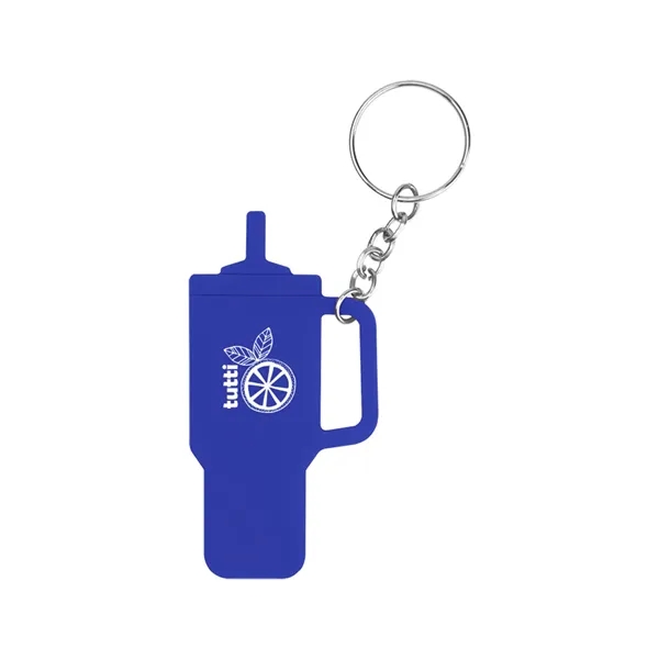 Tumbler shaped key ring made of silicone.... from ASI 61125 Hit Promotional Products / Hit®
