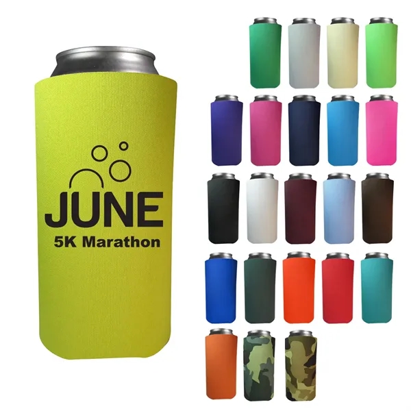 Foam 16 oz. can holder that folds flat for easy storage.... from ASI 61125 Hit Promotional Products / Hit®