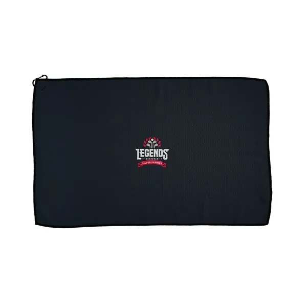 16.5" x 25" recycled polyester golf towel with carabiner attachment.... from ASI 61125 Hit Promotional Products / Hit®