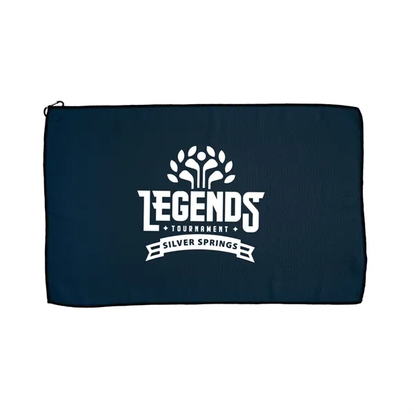 16.5" x 25" recycled polyester golf towel with carabiner attachment.... from ASI 61125 Hit Promotional Products / Hit®