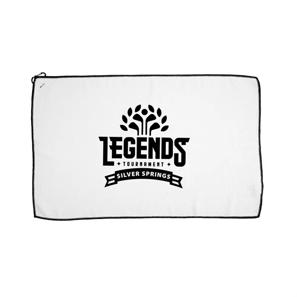 16.5" x 25" recycled polyester golf towel with carabiner attachment.... from ASI 61125 Hit Promotional Products / Hit®