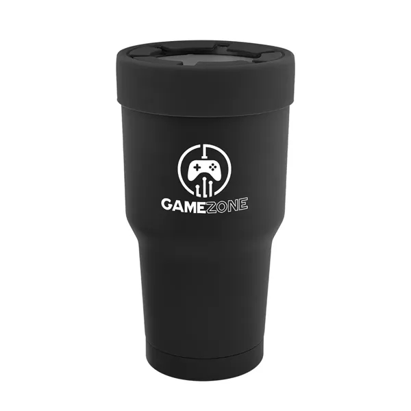30 oz. stainless steel tumbler with double wall construction and snap-on... from ASI 61125 Hit Promotional Products / Hit®
