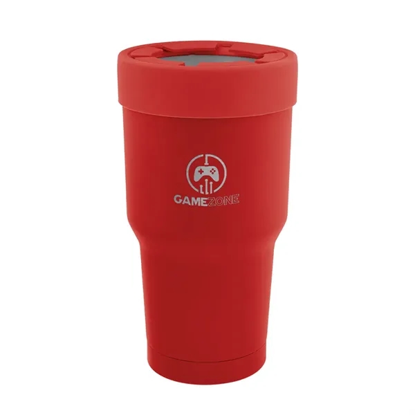 30 oz. stainless steel tumbler with double wall construction and snap-on... from ASI 61125 Hit Promotional Products / Hit®