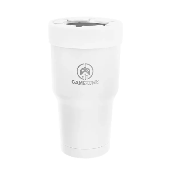 30 oz. stainless steel tumbler with double wall construction and snap-on... from ASI 61125 Hit Promotional Products / Hit®
