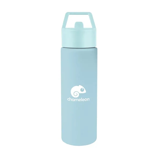 24 oz. recycled stainless steel bottle with lid and silicone straw.... from ASI 61125 Hit Promotional Products / Hit®