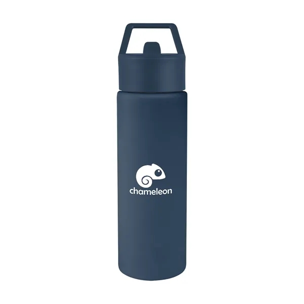 24 oz. recycled stainless steel bottle with lid and silicone straw.... from ASI 61125 Hit Promotional Products / Hit®