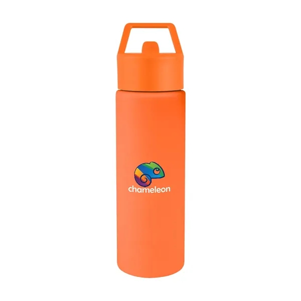 24 oz. recycled stainless steel bottle with lid and silicone straw.... from ASI 61125 Hit Promotional Products / Hit®
