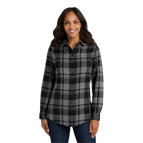 Port Authority Ladies Plaid Flannel Tunic .... from ASI 84863 SanMar