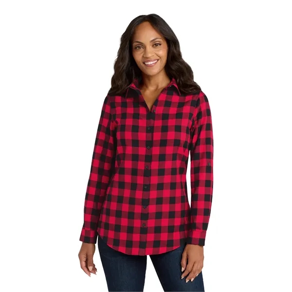 Port Authority Ladies Plaid Flannel Tunic .... from ASI 84863 SanMar