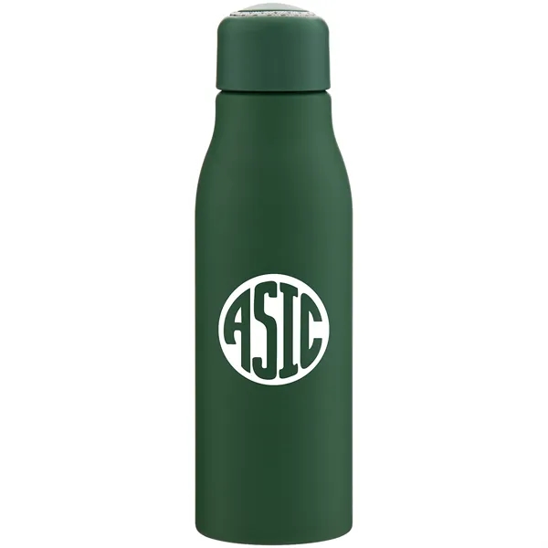 Lightweight 24 oz aluminum bottle with threaded lid, color-accent cord, and... from ASI 51197 ETS Express, LLC