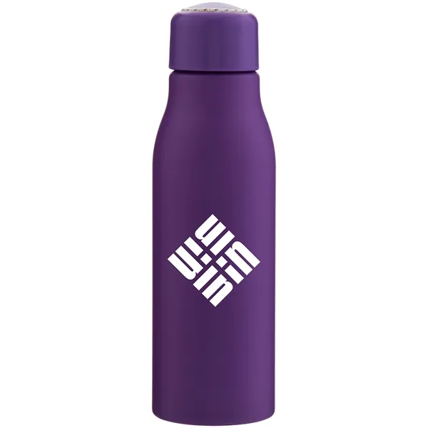 Lightweight 24 oz aluminum bottle with threaded lid, color-accent cord, and... from ASI 51197 ETS Express, LLC