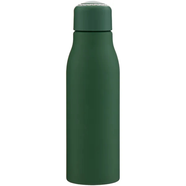 Lightweight 24 oz aluminum bottle with threaded lid, color-accent cord, and... from ASI 51197 ETS Express, LLC