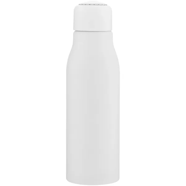Lightweight 24 oz aluminum bottle with threaded lid, color-accent cord, and... from ASI 51197 ETS Express, LLC