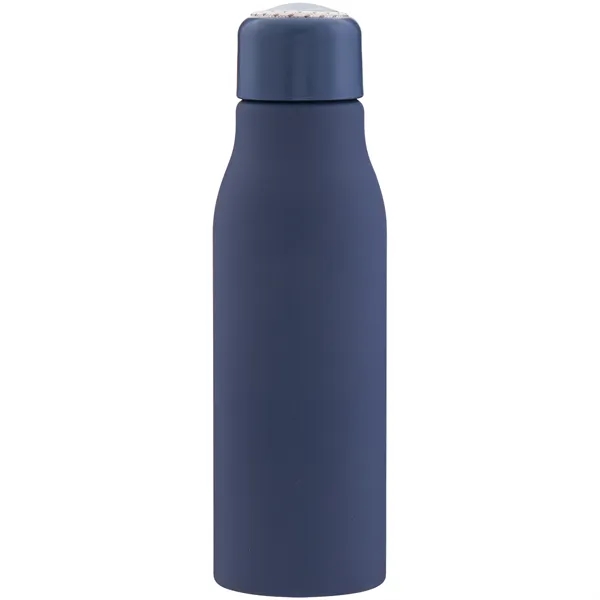 Lightweight 24 oz aluminum bottle with threaded lid, color-accent cord, and... from ASI 51197 ETS Express, LLC