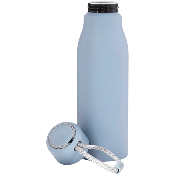 Lightweight 24 oz aluminum bottle with threaded lid, color-accent cord, and... from ASI 51197 ETS Express, LLC