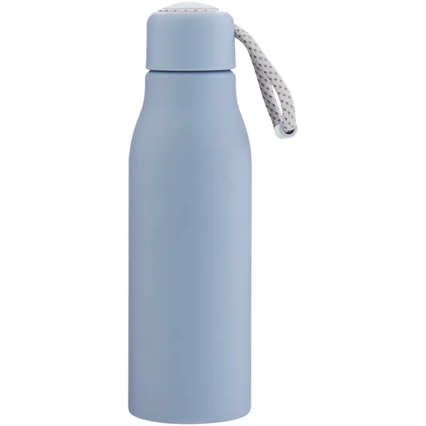 Lightweight 24 oz aluminum bottle with threaded lid, color-accent cord, and... from ASI 51197 ETS Express, LLC