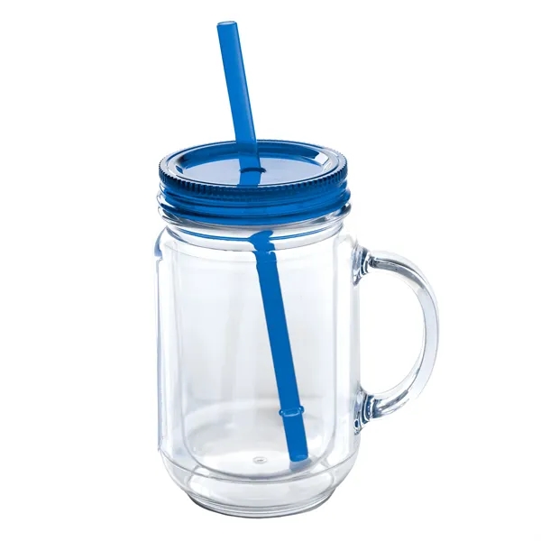 Genie 20oz Double Wall Mason Jar Style BPA Free Acrylic Mug.... from ASI 46755 Cosmo Promos