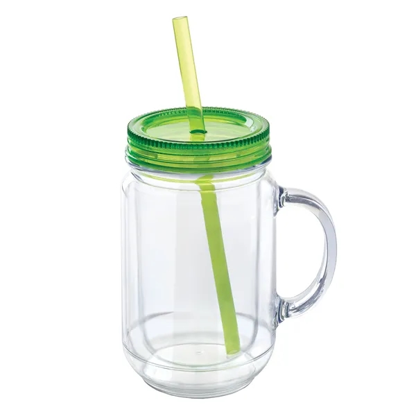 Genie 20oz Double Wall Mason Jar Style BPA Free Acrylic Mug.... from ASI 46755 Cosmo Promos