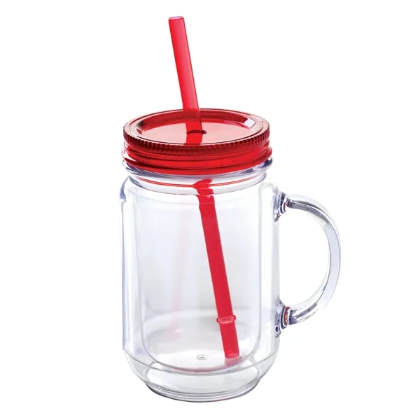 Genie 20oz Double Wall Mason Jar Style BPA Free Acrylic Mug.... from ASI 46755 Cosmo Promos