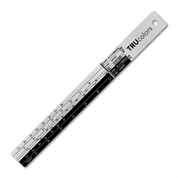 Metalphoto® 13.75" X 1.375" .032 Aluminum Auto Paint Mixing Gauge measuring... from ASI 53430 Executive Line / Executive Line®