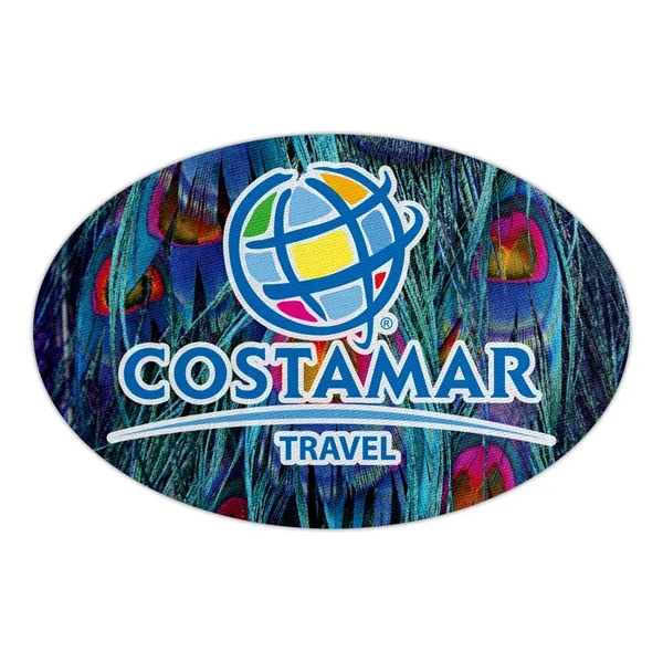 Oval shaped single coaster made from 1.5mm poly rubber fabric.... from ASI 93987 Martini-Vispak Inc.