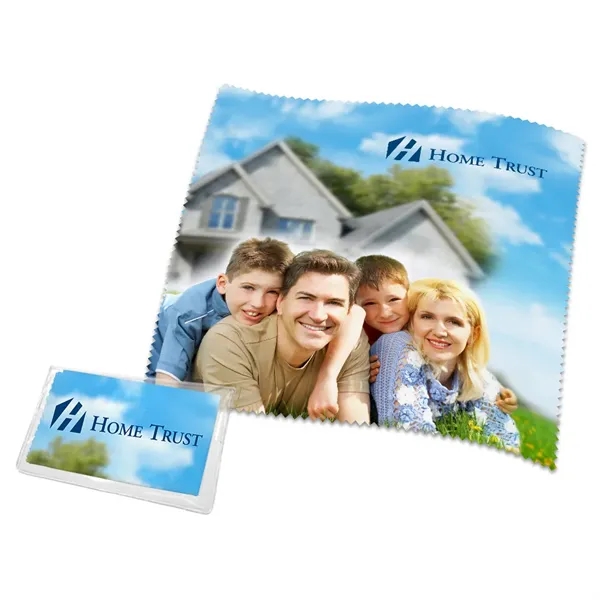 Sublimated 7" x 7" microfiber lens cleaning cloth.... from ASI 93987 Martini-Vispak Inc.