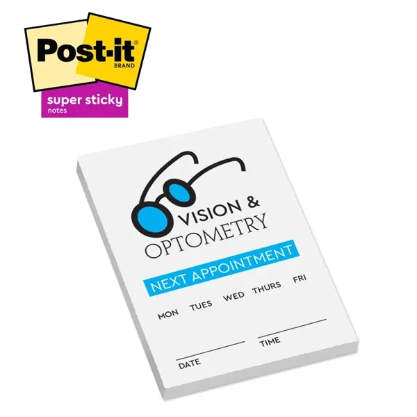 2" x 3" custom printed notepad with 25 super sticky self-adhesive... from ASI 91240 3M/Promotional Markets Dept / The 3M Line