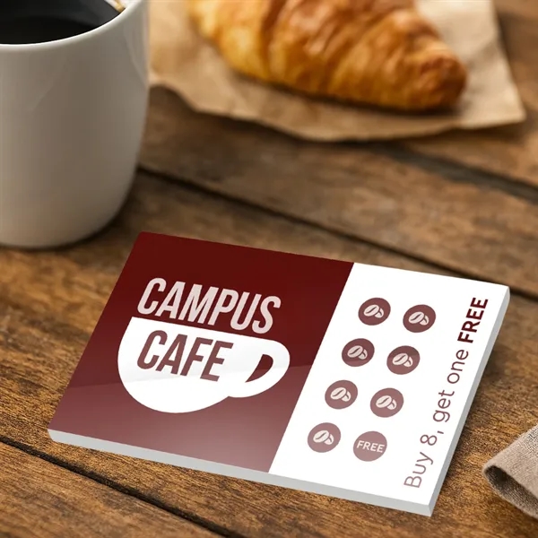 3" x 5" custom printed notepad with 50 self-adhesive sheets.... from ASI 91240 3M/Promotional Markets Dept / The 3M Line