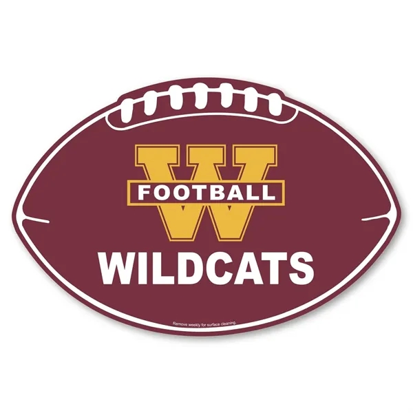 5 1/2" x 8 1/4" magnetic car sign with football shape... from ASI 68507 The Magnet Group / Magnet LLC™