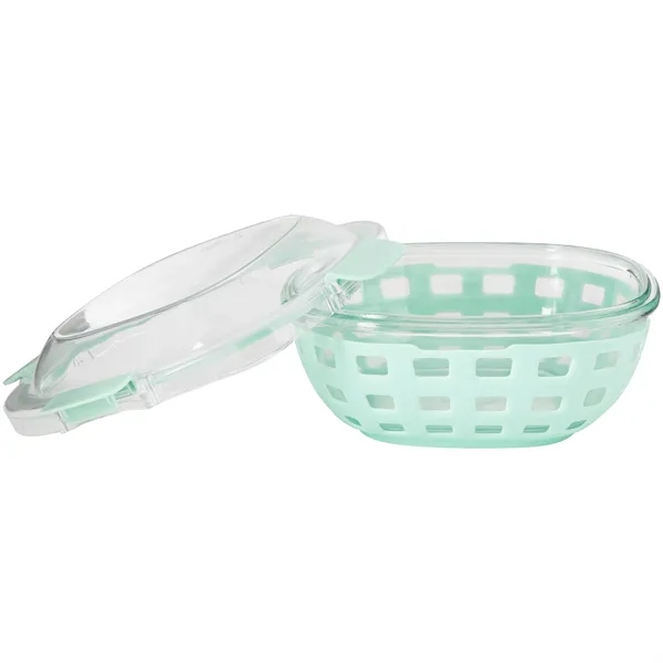 5 cup duraglass lunch bowl with silicone sleeve and lid with... from ASI 51197 ETS Express, LLC