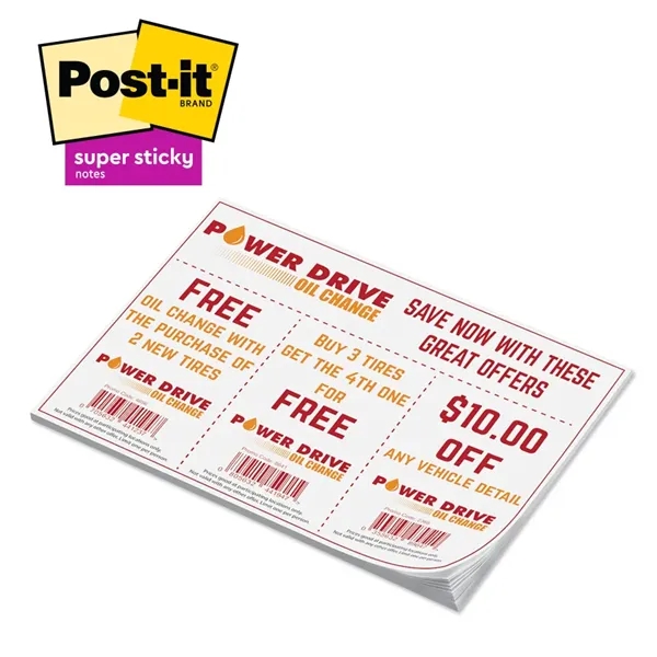 6" x 8" custom printed notepad with 50 self-adhesive sheets.... from ASI 91240 3M/Promotional Markets Dept / The 3M Line