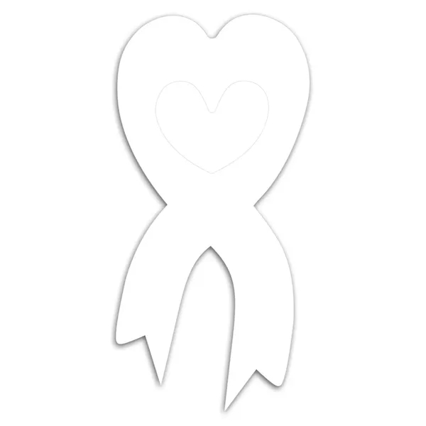 Heart-shaped ribbon car sign magnet with 4 color process printed custom... from ASI 68507 The Magnet Group / Magnet LLC™