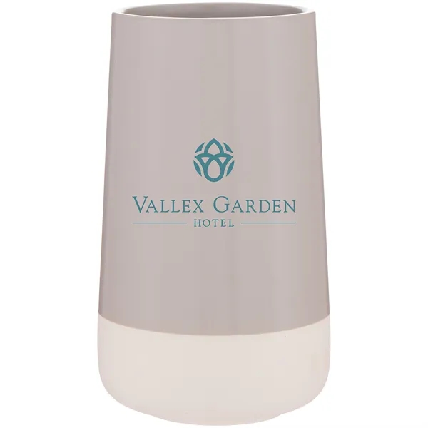 55 oz single wall ceramic vase with matte finish and unglazed... from ASI 51197 ETS Express, LLC