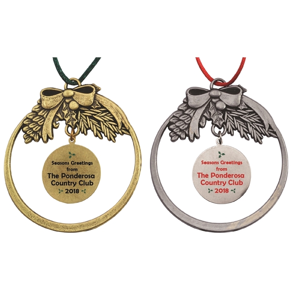 Pine Cone with Dangle MC Design ornament with cord and antique... from ASI 69240 MasterCast LTD / MasterCast