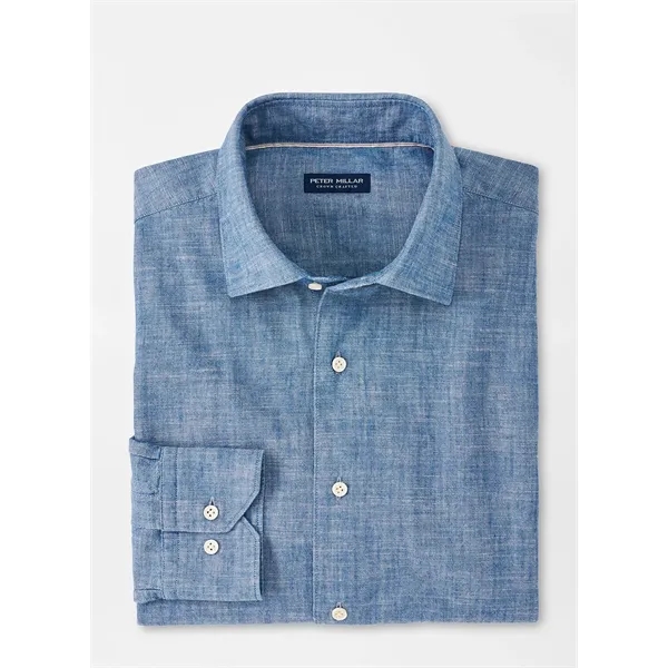 Premium selvedge chambray shirt with elegant detailing, perfect for corporate gifting... from ASI 72657 Active Life Promo / Active Life