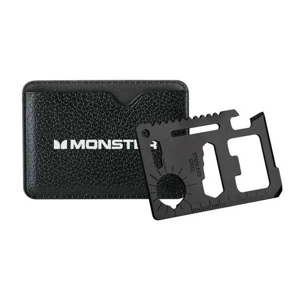 2 11/16" x 1 3/4" 11-in-1 wallet-sized multi-tool made of steel... from ASI 88060 Snugz/USA Inc / Sweda®