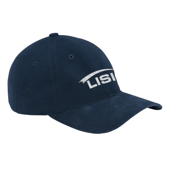 Unstructured, six-panel, low-profile brushed cotton twill cap with pre-curved visor, sewn... from ASI 88060 Snugz/USA Inc / Sweda®