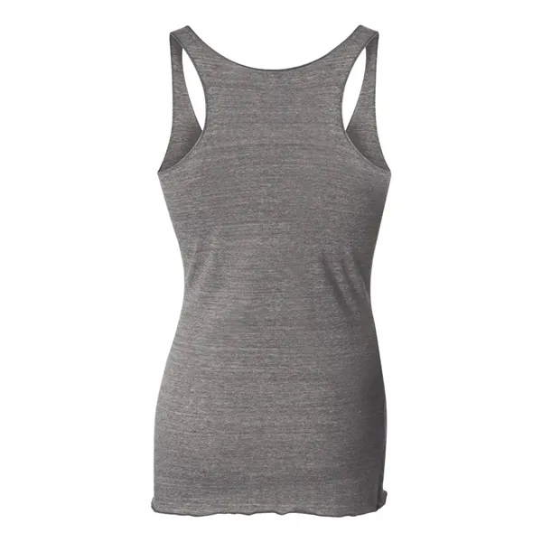 Women's tri-blend racerback tank top with overlock hem on neck. Blank... from ASI 84358 S&S Activewear