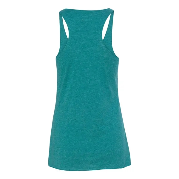 Women's tri-blend racerback tank top with overlock hem on neck. Blank... from ASI 84358 S&S Activewear