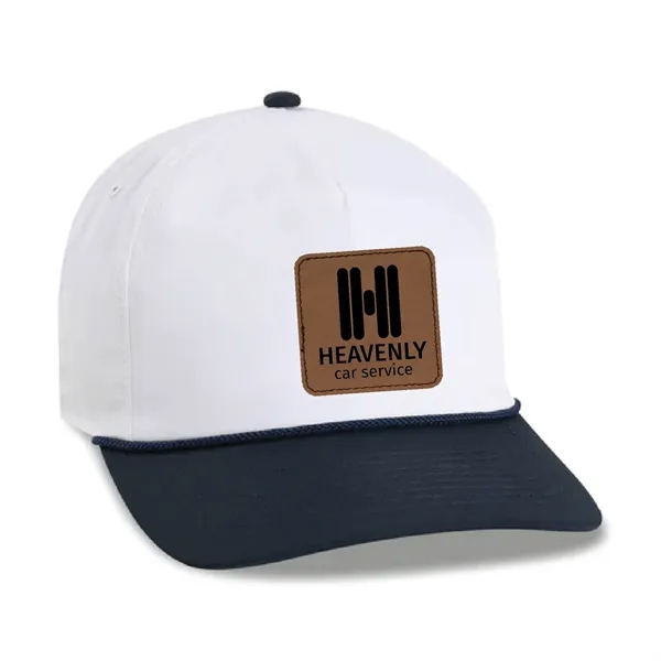 Imperial 5054UT 5-Panel The Harrison Two-Tone Rope Cap with leatherette patch... from ASI 74601 Calico