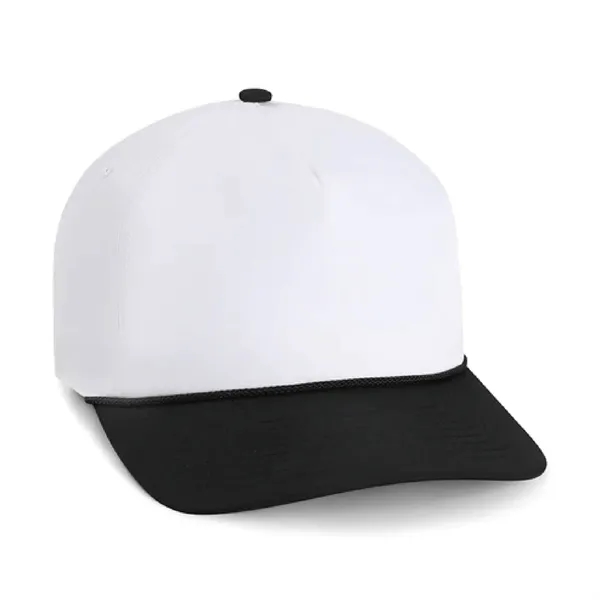 Imperial 5054UT 5-Panel The Harrison Two-Tone Rope Cap with leatherette patch... from ASI 74601 Calico