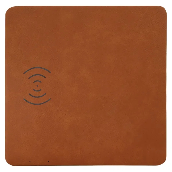 8" x 8" x 3/8" PU leatherette wireless charging mat with... from ASI 74601 Calico