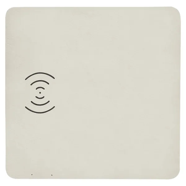 8" x 8" x 3/8" PU leatherette wireless charging mat with... from ASI 74601 Calico