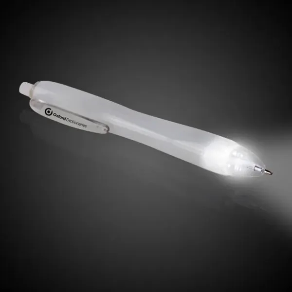 Ballpoint pen with two powerful LED lights, click-action mechanism and black... from ASI 42016 Brighter Promotions Inc